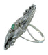 Silver Turquoise Ring Size 7-3/4 AX90431